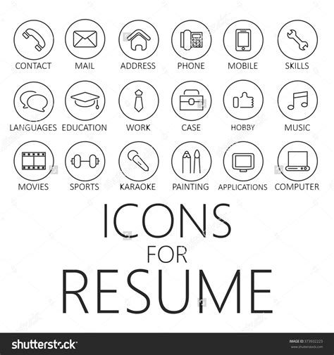 Resume Icon Set At Vectorified Collection Of Resume Icon Set Free