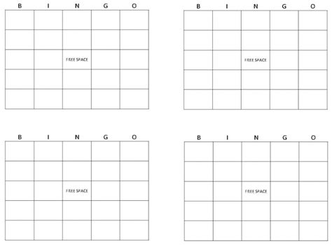 65 Blank Bingo Template Image School Info