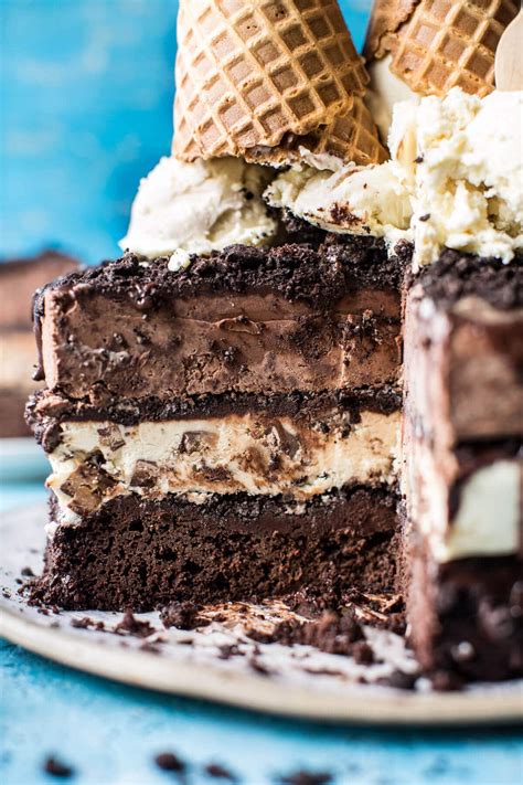 The best dairy free ice cream is smooth and creamy just like the real deal. Triple Layer Chocolate Fudge Ice Cream Cake. - Half Baked Harvest