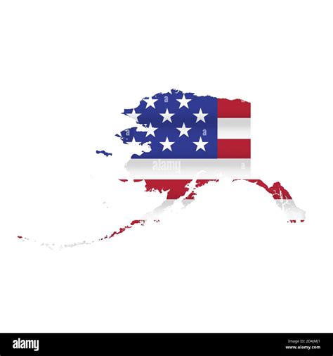 Alaska Us State Flag Map Vector Isolated Stock Vector Image And Art Alamy