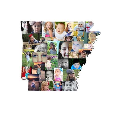 Arkansas Map Customized Photo Collage Artsy Einstein