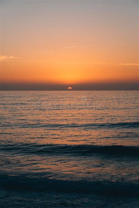 Sunset Over The Pacific Ocean In La Jolla San Diego California Stock