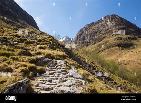 Path Up Glencoe Scotland Uk Mountains In Lochaber Scottish Highlands