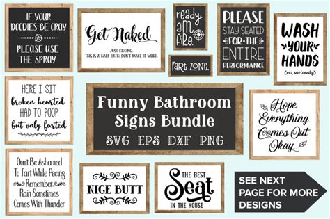 Download Bathroom Signs Bundle - SVG, EPS, DXF, PNG By Craft Pixel ...