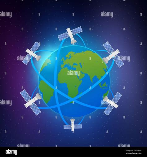 Artificial Satellites Orbiting The Planet Earth Artificial Satellites