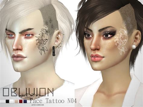 Sims 4 Ccs The Best Face Tattoo By Pralinesims