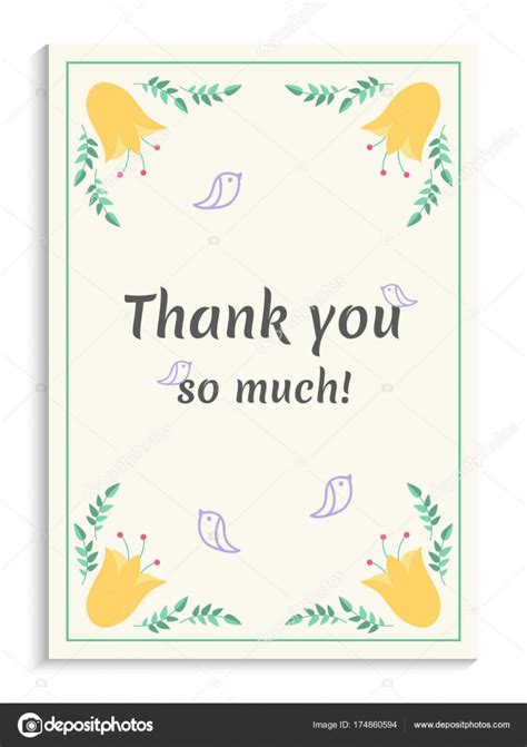 Designing the perfect wedding thank you card is not easy. Thank you greeting card design with beautiful yellow ...