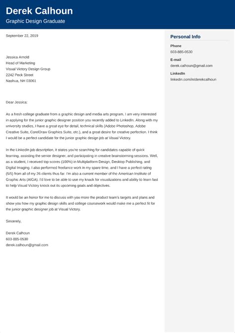 Which is an example of a cover letter? Graphic Design Cover Letter: Examples & Ready-To-Use ...