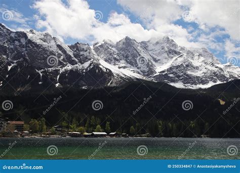 Eibsee Lake In Garmisch Partenkirchen Bavaria Germany Stock Image