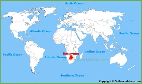 Where Is Botswana On The World Map United States Map