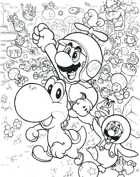 Super Mario 3d World Coloring Pages Coloring Home