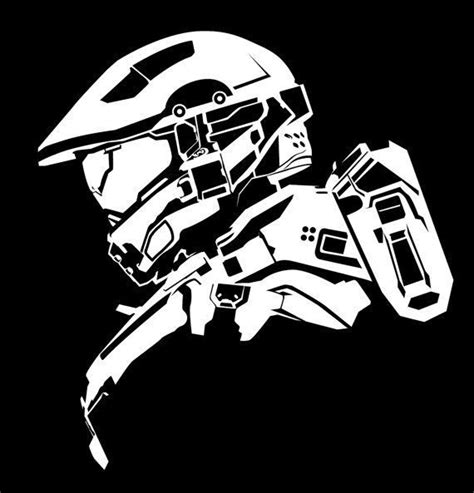 Pin By Brodie Beck On Silhouette Halo Drawings Halo Master Chief