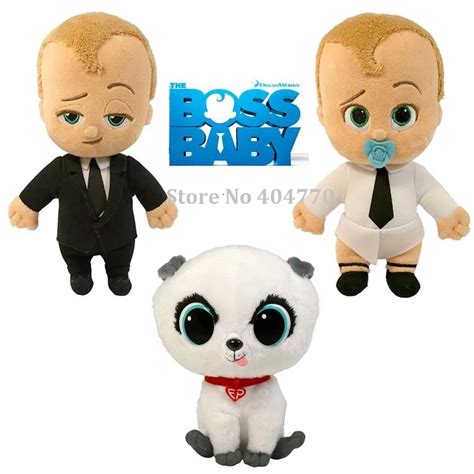 2017 New Movie The Boss Baby Leader Plush Toy Suit Diaper Baby Pet