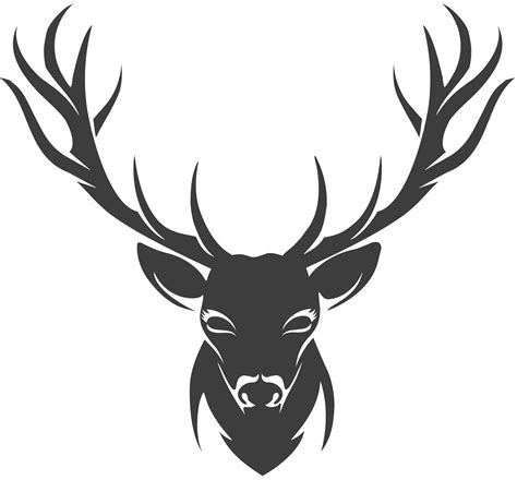 Deer Stencil Drawing Horns Png Download 35043336 Free