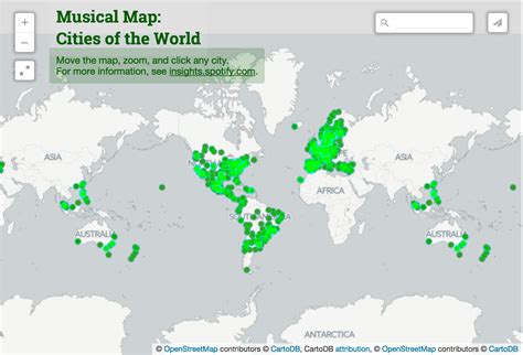 Spotify lance une Musical Map du monde