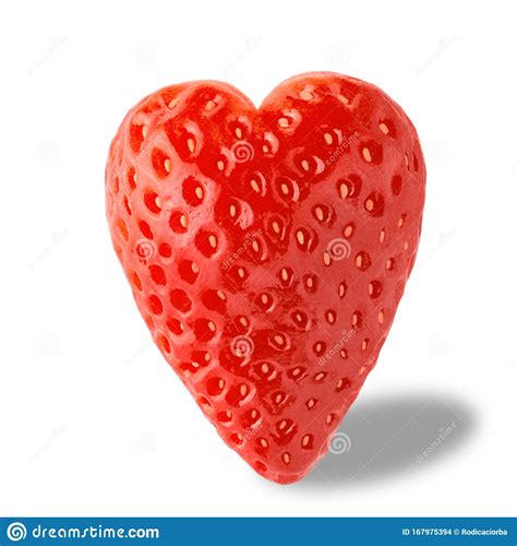 Strawberry In The Shape Of A Heart Stock Photo Image Of Homemade