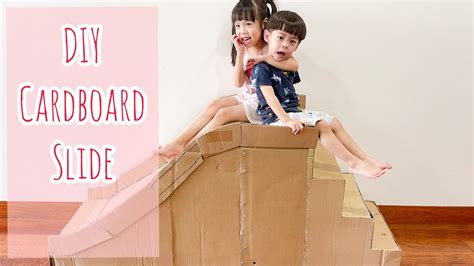 Diy How To Build A Cardboard Slide Diy纸箱滑梯 Youtube