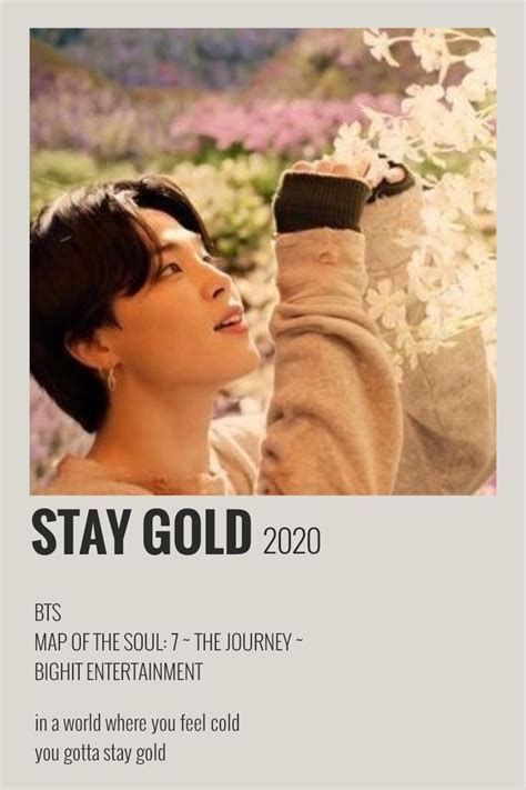 Bts Stay Gold Song Lyric Posters Music Poster Design Gay Aesthetic