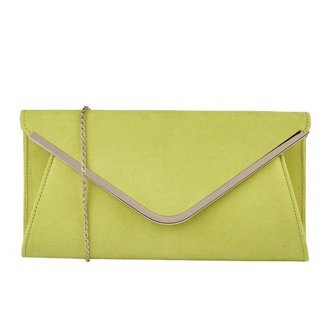Buy The Yellow Microfibre Patent Lotus Sommerton Clutch Bag Online