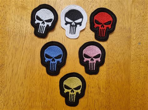 Punisher Skull Patch Iron On Sew On Embroidered Patch 53 X Etsy