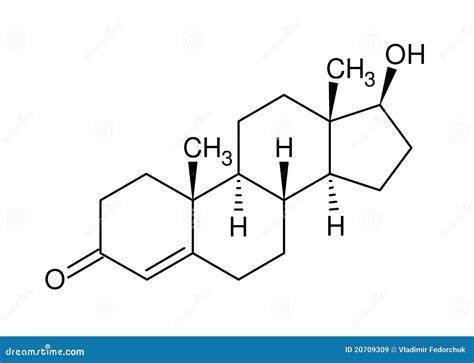 Structural Formula Of Testosterone Royalty Free Stock Images Image 20709309
