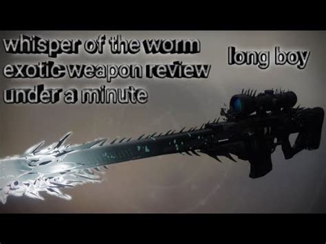 Whisper Of The Worm Exotic Review In Under A Minute How To Get