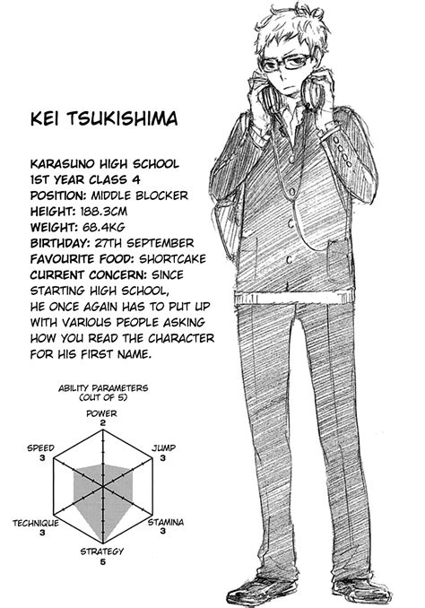 Haikyuu Profiles Tsukishima Karasuno Uniform Number 11 Haikyuu