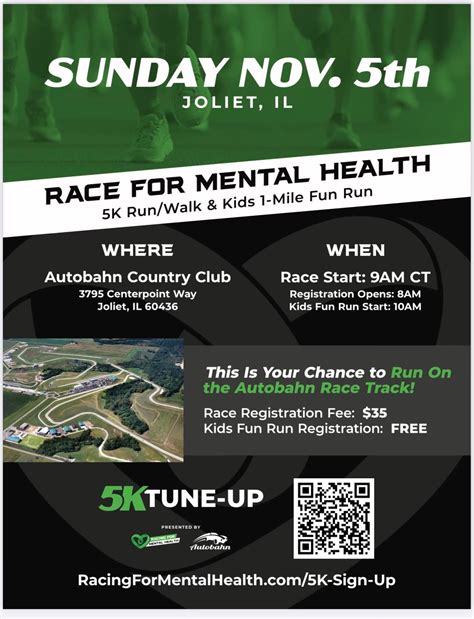 Nov 5 | Racing for Mental Health 5K Tune-up | Joliet, IL Patch
