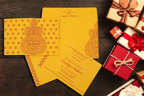 20 Inspirasi Hindu Marriage Indian Wedding Invitation Card Design