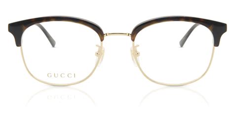 gucci gg0590ok asian fit 003 eyeglasses in dark havana gold smartbuyglasses usa
