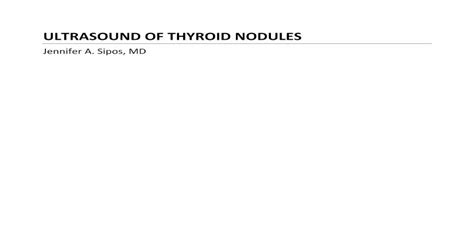 Ultrasound Of Thyroid Nodules Home Nodule Management Guidelines