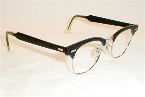 vintage mens eyeglasses frames black 50s 60s tart