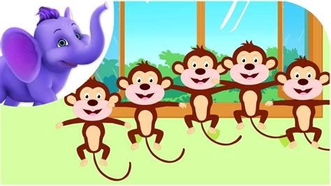 The Learning Station Five Little Monkeys Jumping On Bed