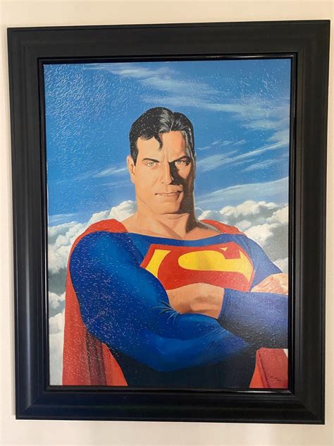 Superman Portrait By Alex Ross Deluxe Giclee On Canvas 216250 W