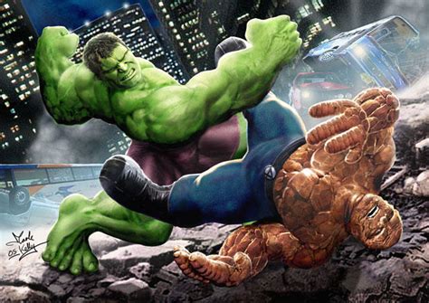 Hulk Vs Thing By Wobblyone On Deviantart