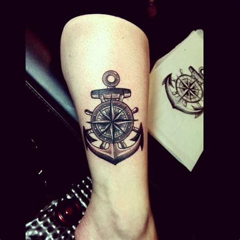Anchor And Compass Tattoos For Women ~ Tattooic Anchor Compass Tattoo