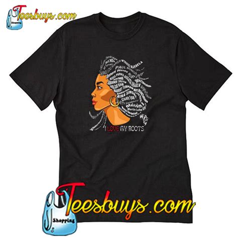 African I Love My Roots T Shirt Sl