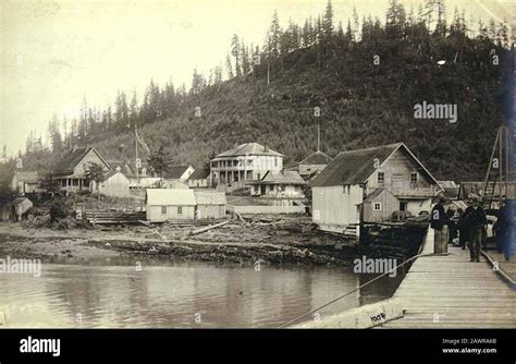 Fort Wrangell As Seen From The Dock Alaska Ca 1897 Laroche 195 Stock
