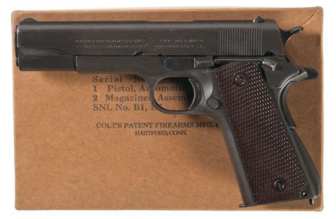 Wwii Us Colt Model 1911a1 Pistol With Shipping Box