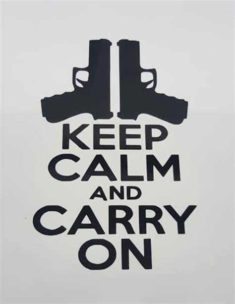Keep Calm And Carry On Decal Gun Decal By Montgomeryhomedesign