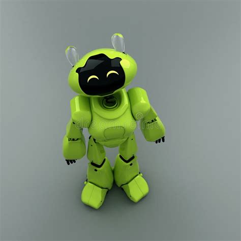 Green Robot Stock Illustration Illustration Of Single 10821990