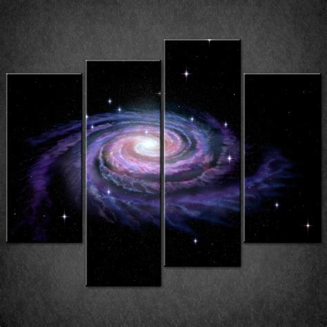 Milky Way Galaxy Space Sky Cascade Canvas Print Wall Art