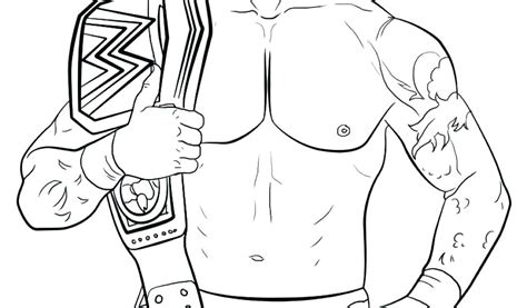 Roman Reigns Coloring Pages At Free Printable