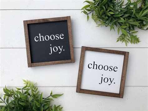 Choose Joy Wooden Sign Mini Sign Tiered Tray Sign Office Etsy