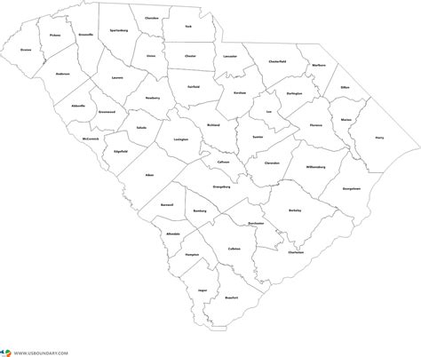 Download South Carolina County Map Png Hd Transparent Png