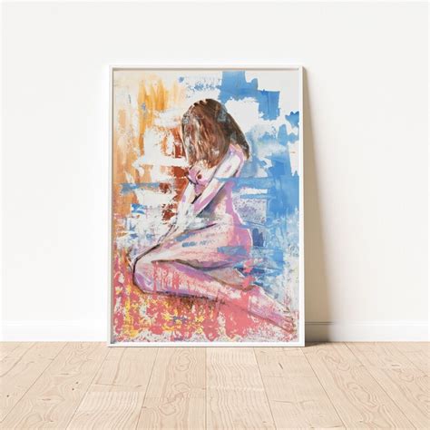 Nude Woman Painting Naked Woman Painting Abstract Figure Female Nude