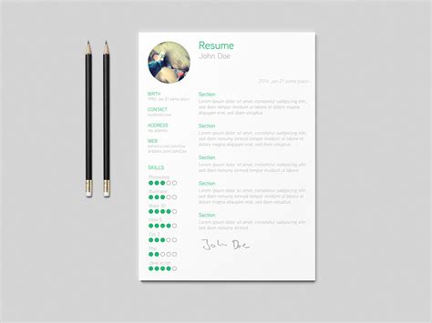 Cv template met mooie donkere sidebar of kies jouw eigen kleur. Free Simple and Clean Resume Template - Free Download
