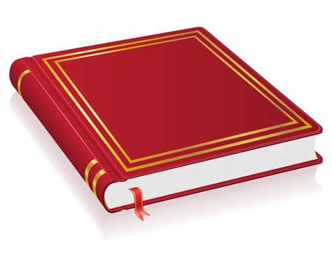 Libro Rojo Con Ilustración Vectorial Marcador 490156 Vector En Vecteezy