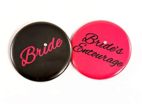 Bride Button Brides Entourage Button 225 Bridal Party Buttons