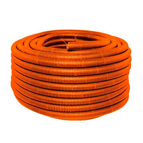 Poliducto Corrugado Flexible Naranja Estándar 3/4″ sin Guía 50 metros